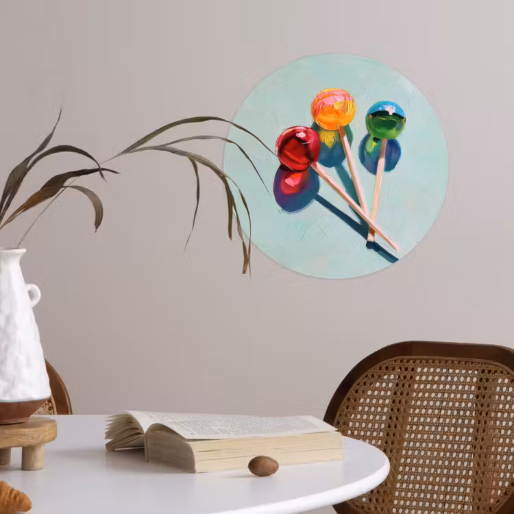 Behangcirkel - Lollys - Schaduw - Drie - Blauw — 4
