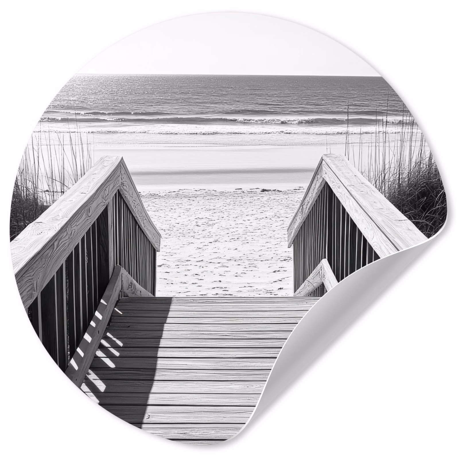 Behangcirkel - Loopbrug - Hout - Strand - Zee — 1