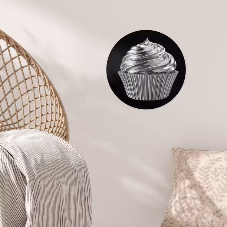 Behangcirkel - Cupcake - Luxueus - Zilver — 5