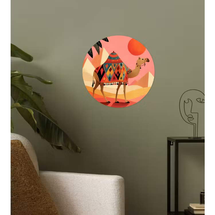 Behangcirkel - Kameel - Pyramides - Rode zon — 3