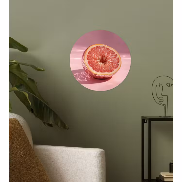 Behangcirkel - Grapefruit - Roze - Disco - Shiny — 3
