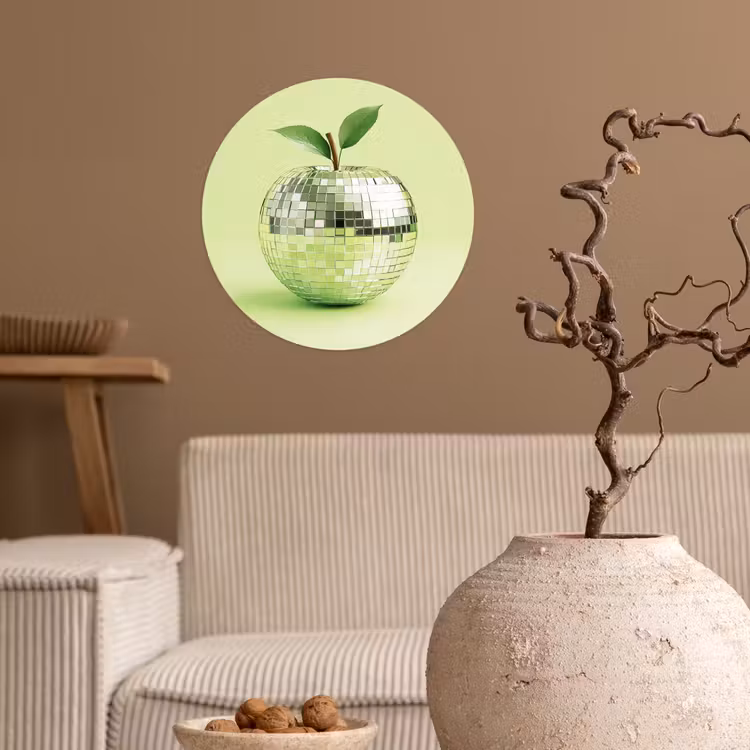 Behangcirkel - Groen - Disco - Decoratie - Appel — 2
