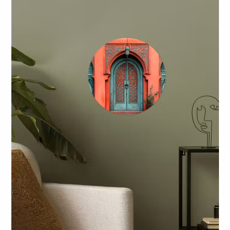 Behangcirkel - Lantaarn - Deur - Turquoise — 3