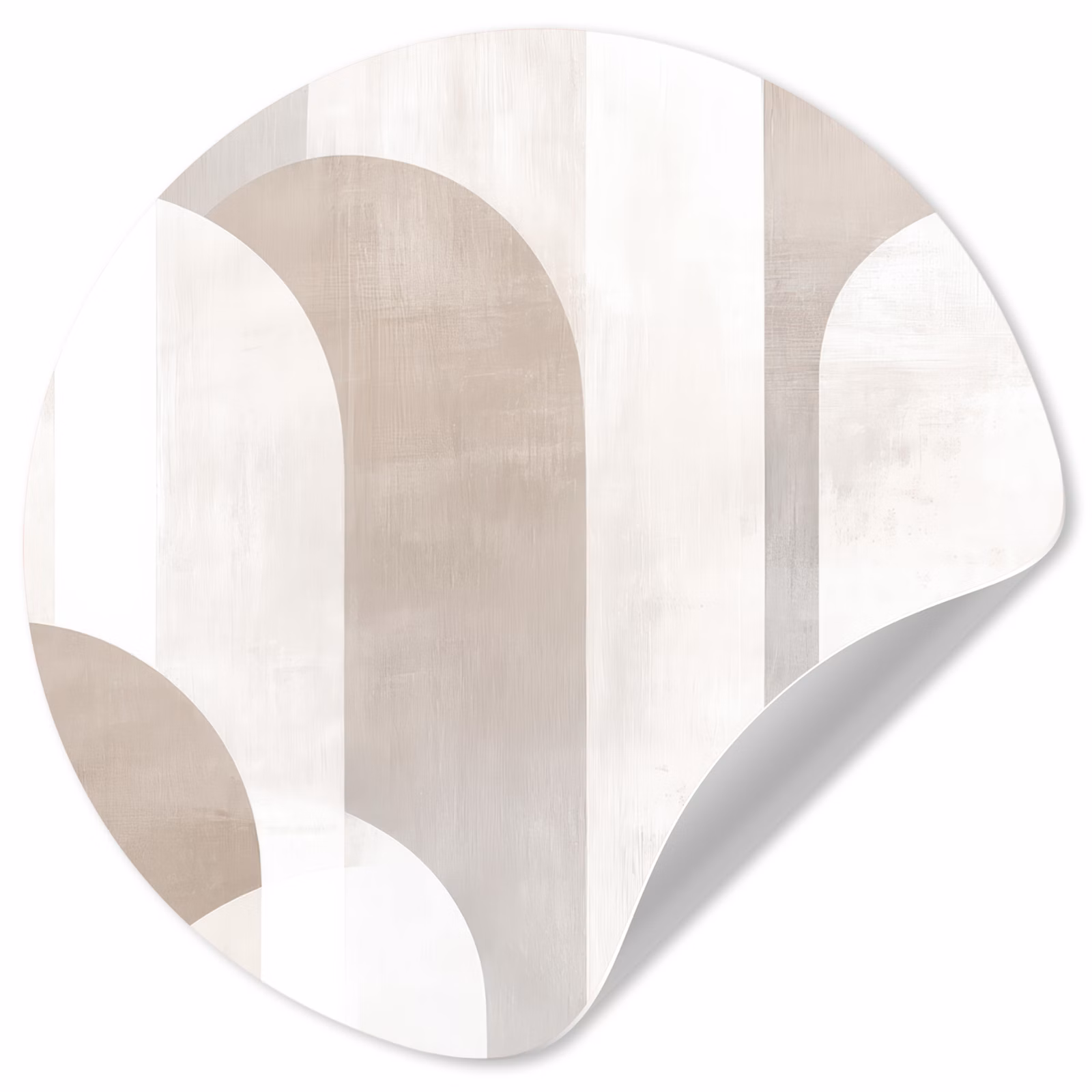 Behangcirkel - Abstracte bogen - Modern - Beige — 1