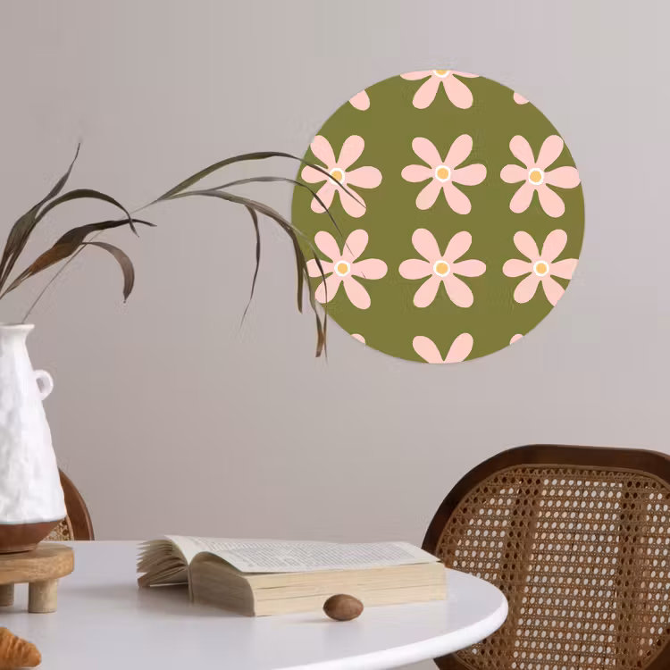 Behangcirkel - Bloem - Modern - Groen — 4