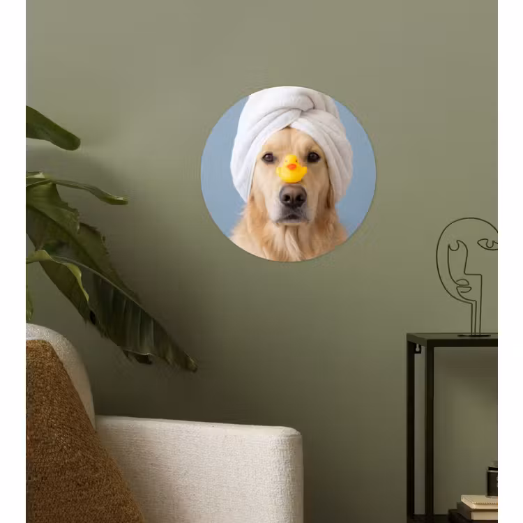 Behangcirkel - Hond - Badeend - Geel — 3