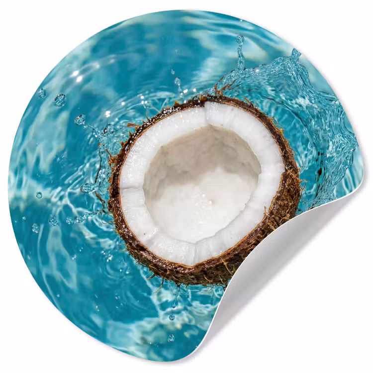 Behangcirkel - Kokosnoot - Water - Wit — 1