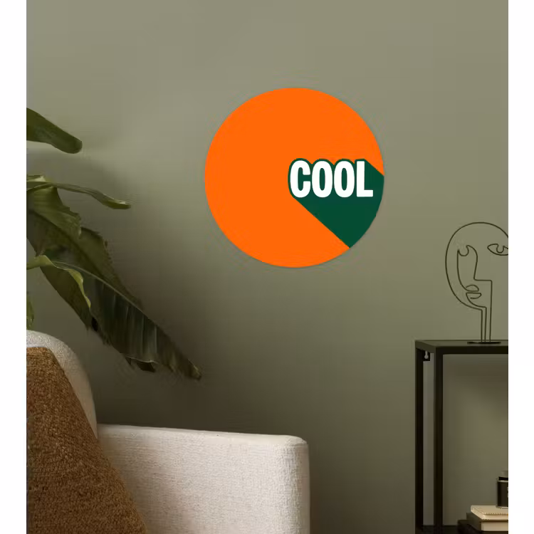 Behangcirkel - Cool - Oranje - Groen — 3