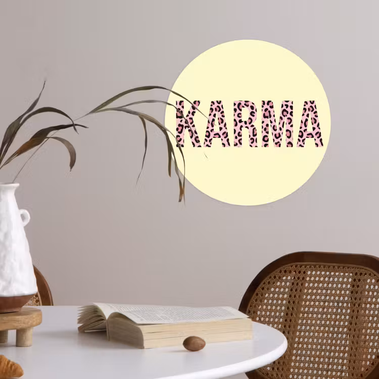 Behangcirkel - Karma - Luipaardprint - Geel — 4