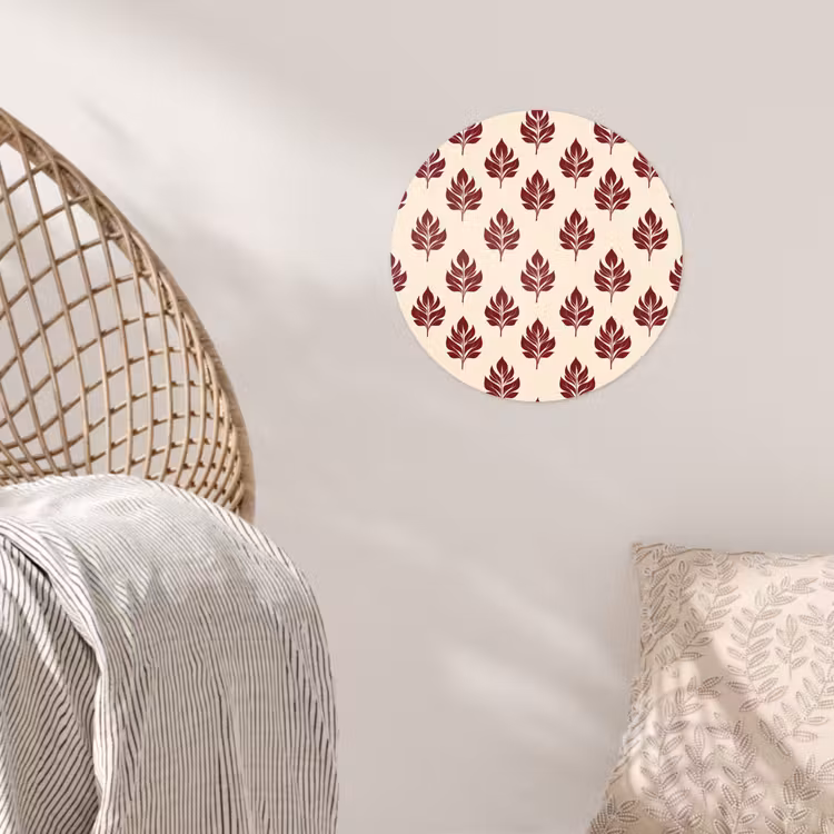 Behangcirkel - Botanisch - Patroon - Bordeaux — 5