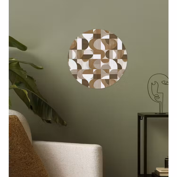 Behangcirkel - Abstract - Retro - Bruin — 3