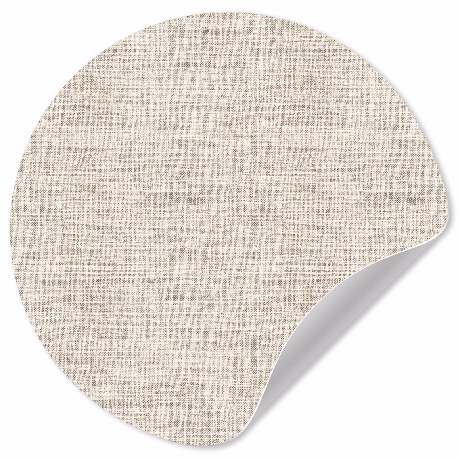 Behangcirkel - Linnen - Textuur - Beige — 1