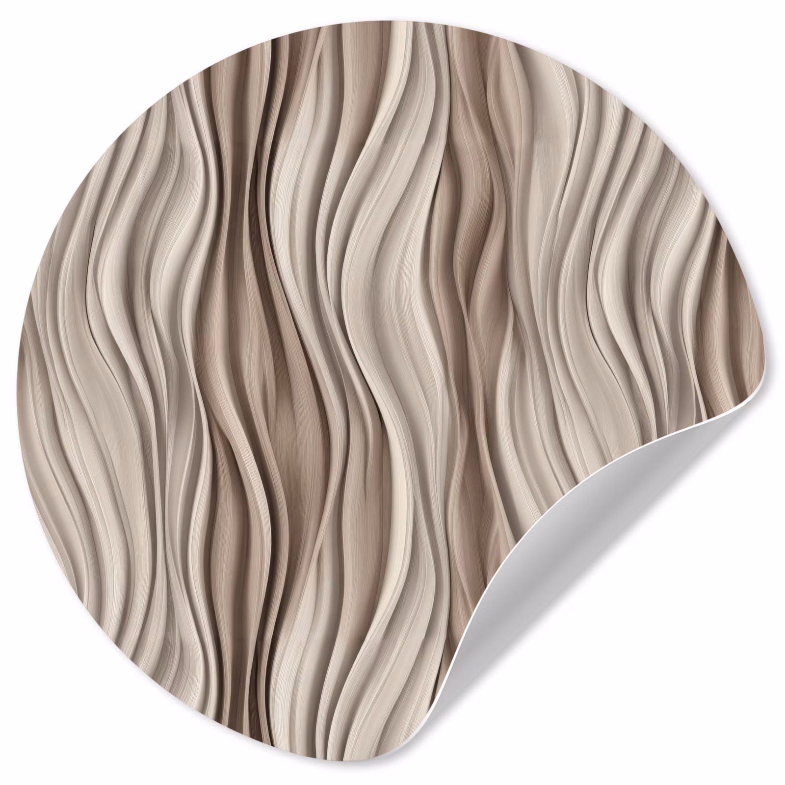Behangcirkel - Golven - 3D - Crème — 1