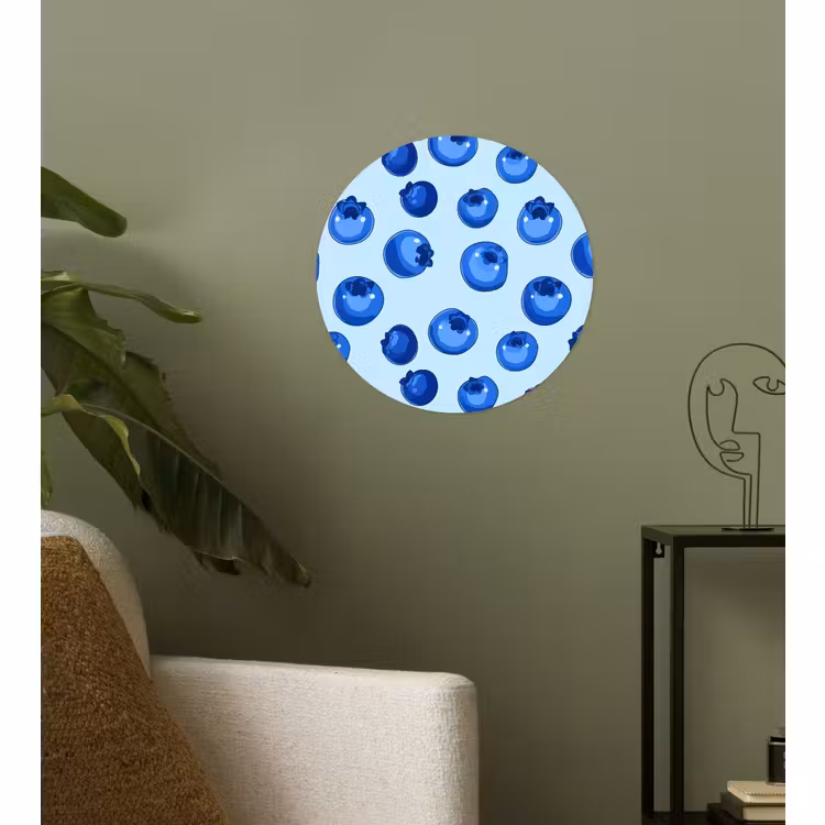 Behangcirkel - Bessen - Modern - Blauw — 3