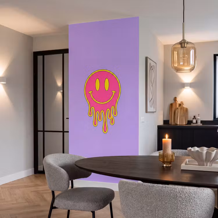 Behang - Smiley - Drip - Neon — 5
