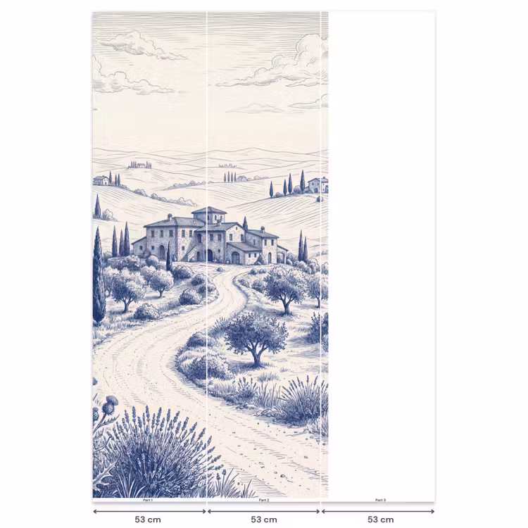 Behang - Rustiek - Landgoed - Blauw — 6