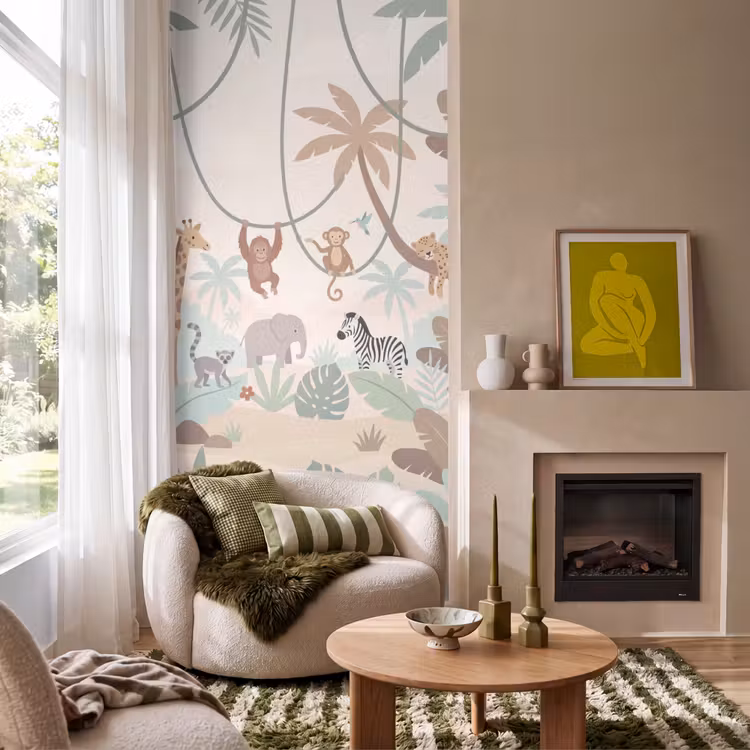 Behang - Jungle - Dieren - Groen — 1