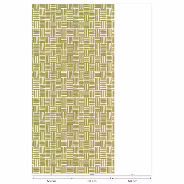 Behang - Vlecht - Patroon - Groen — 6