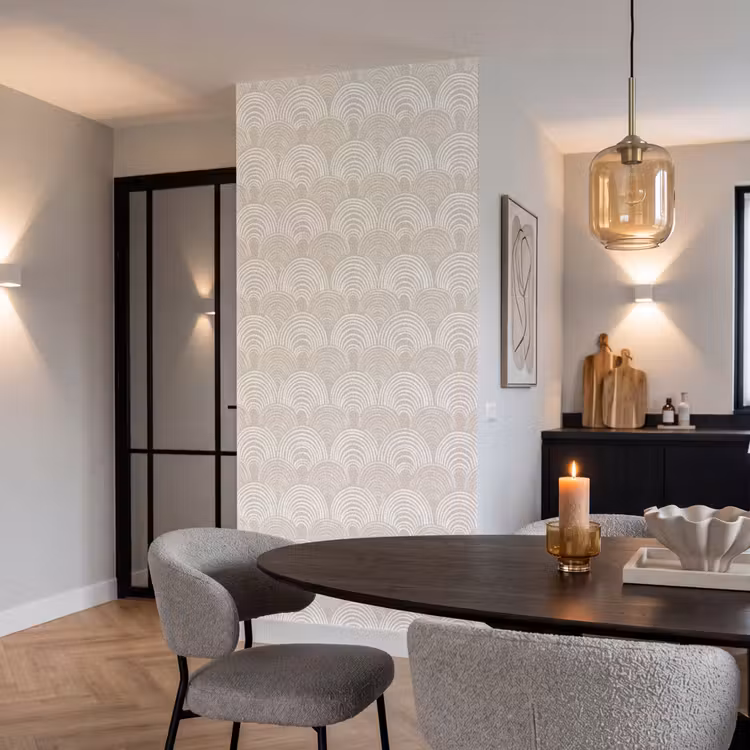Behang - Golven - Structuur - Beige — 5