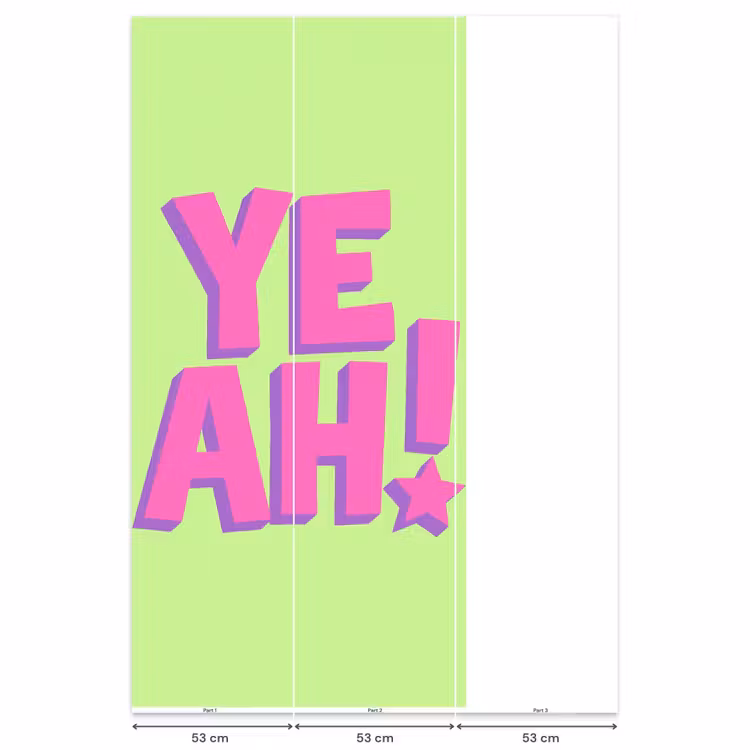 Behang - Groen - Neon - Quote — 6