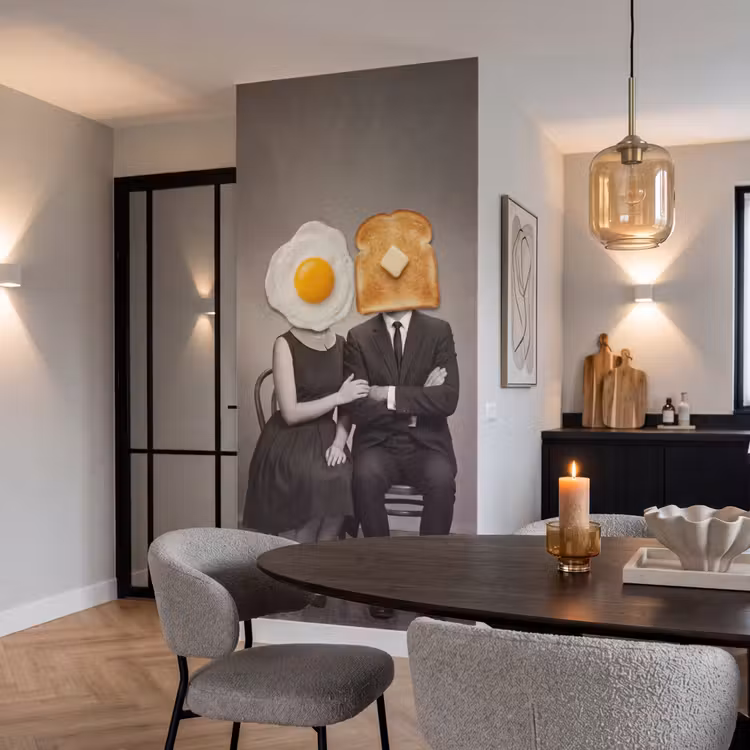 Behang - Ontbijt - Koppel - Ei - Brood — 5