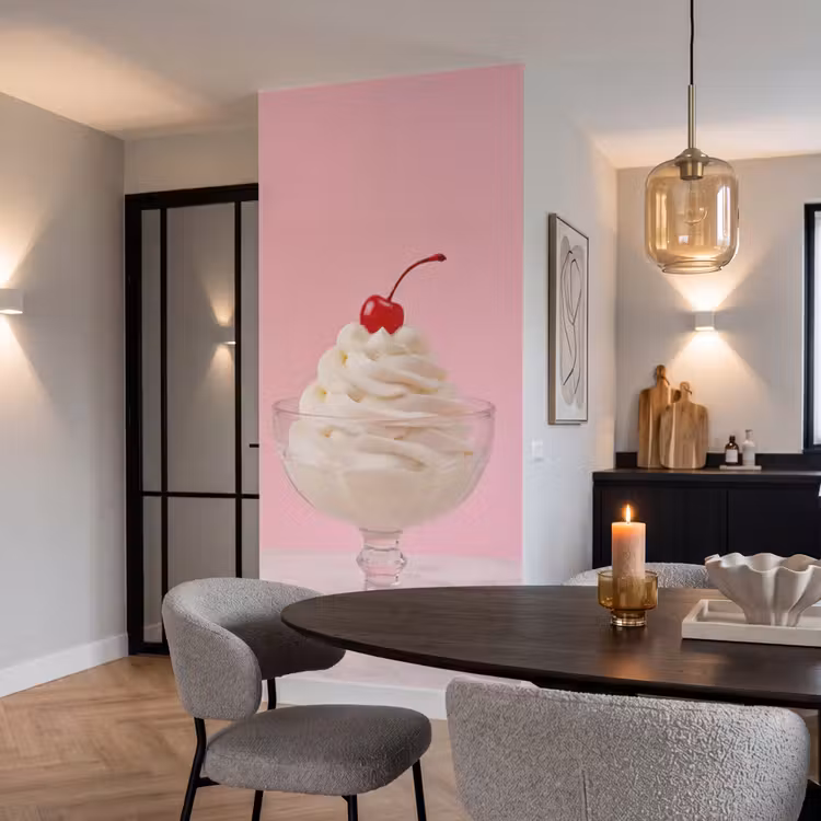 Behang - Kers - Slagroom - Roze — 5
