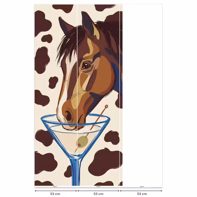 Behang - Paard - Martini - Dieren - Abstract - Bruin — 6