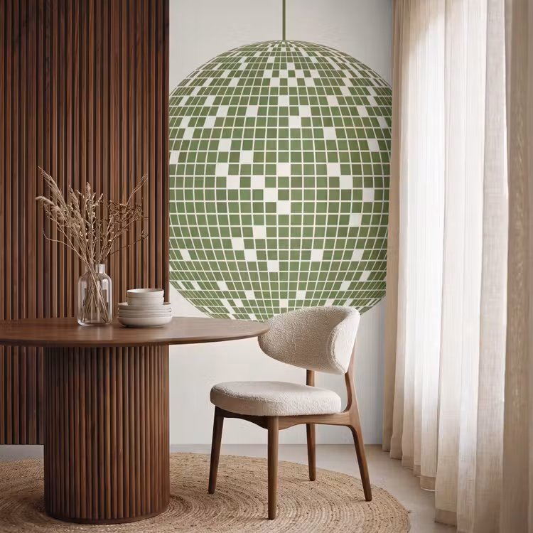 Behang - Disco - Bal - Groen - Abstract - Modern — 4