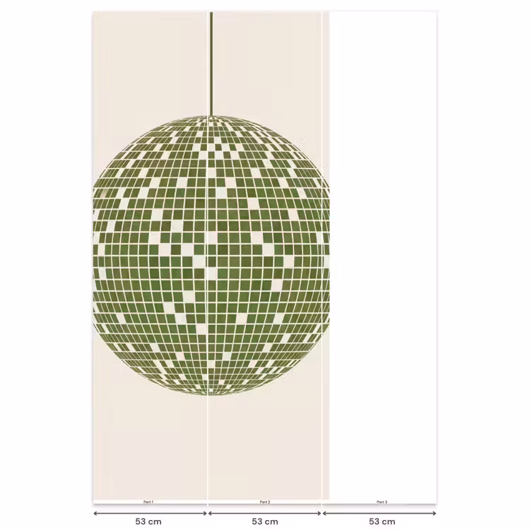 Behang - Disco - Bal - Groen - Abstract - Modern — 6
