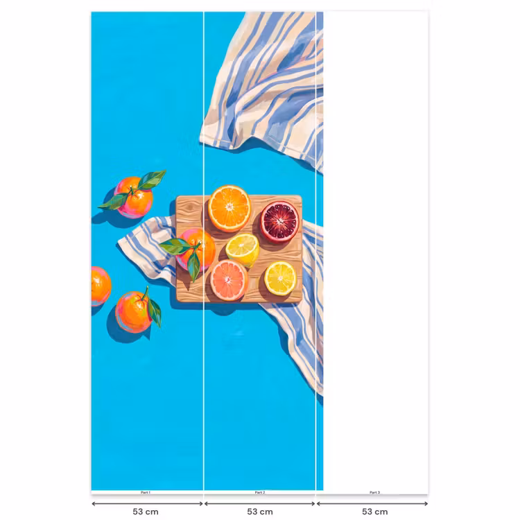Behang - Fruit - Snijplank - Blauw — 6