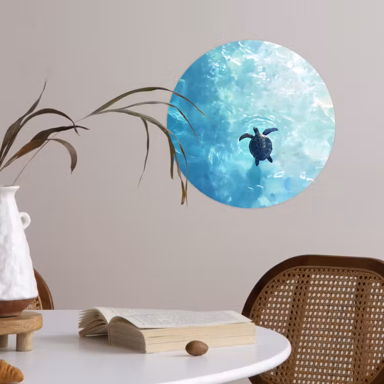 Behangcirkel - Schildpad - Zee - Blauw - Schittering — 4