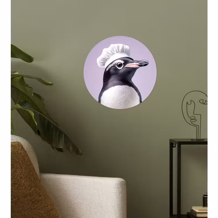 Behangcirkel - Pinguïn - Koksmuts - Lief - Paars — 3