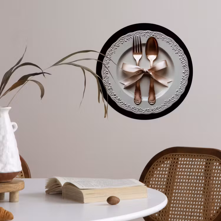 Behangcirkel - Rose - Strik - Bestek — 4