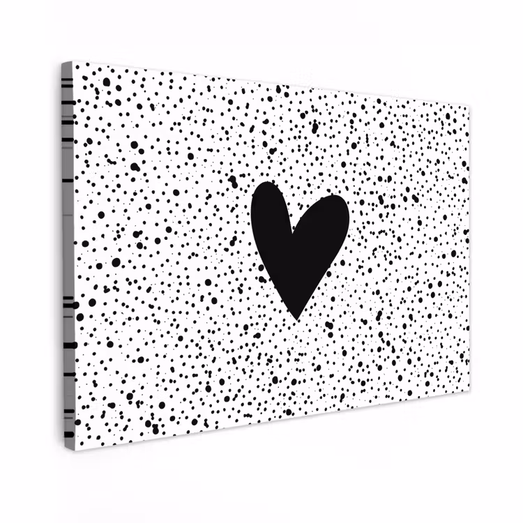 Buiten canvas - Hartje - Design - Wit — 1