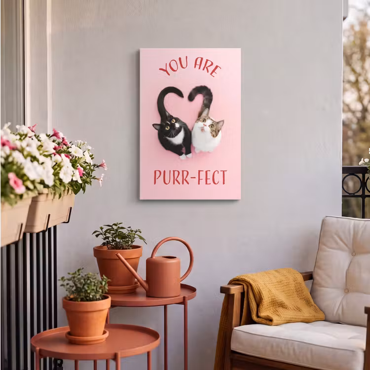 Buiten canvas - Kat - Hart - Tekst - Valentijn — 3