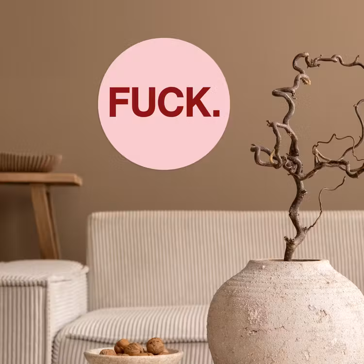 Behangcirkel - Statement - Krachtig - Roze — 2