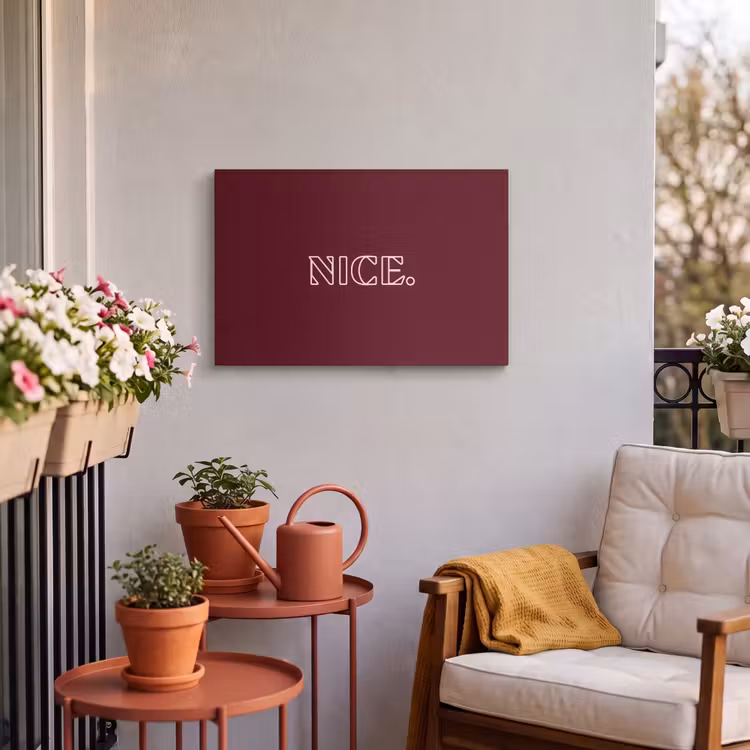 Buiten canvas - Bordeaux - Nice - minimalistisch — 3