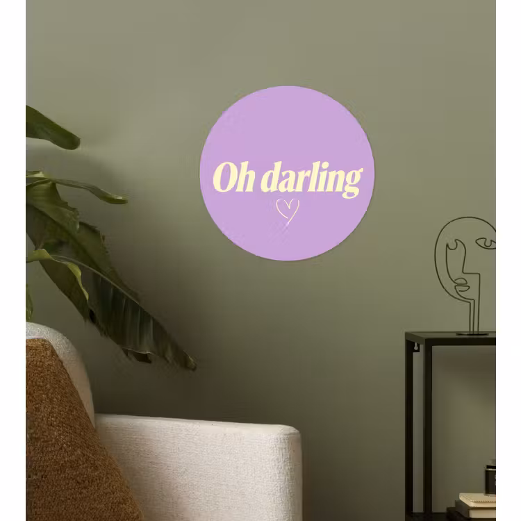 Behangcirkel - Oh darling - Hart - Paars — 3