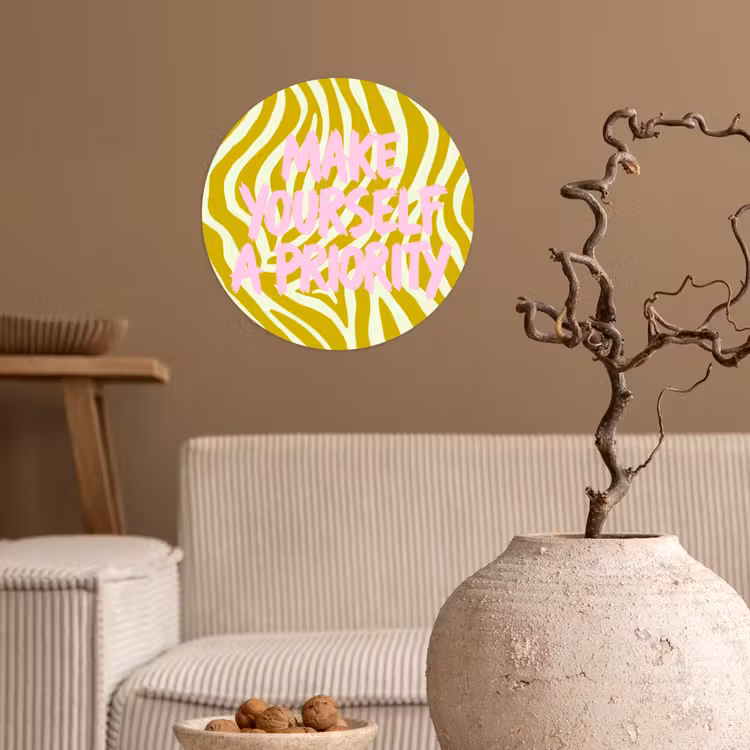 Behangcirkel - Zebraprint - Priority - Roze — 2