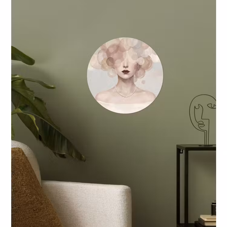 Behangcirkel - Vrouw - Cirkels - Beige — 3