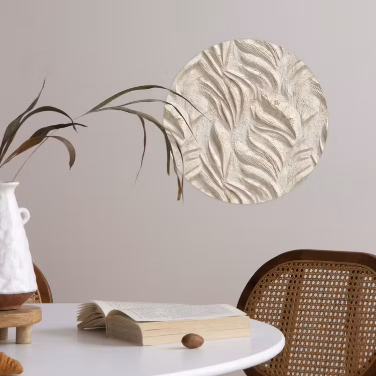 Behangcirkel - Textuur - Reliëf - Beige — 4