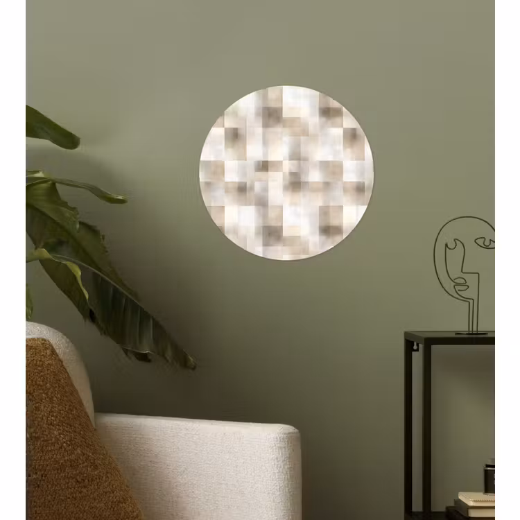 Behangcirkel - Textuur - Linnen - Beige — 3