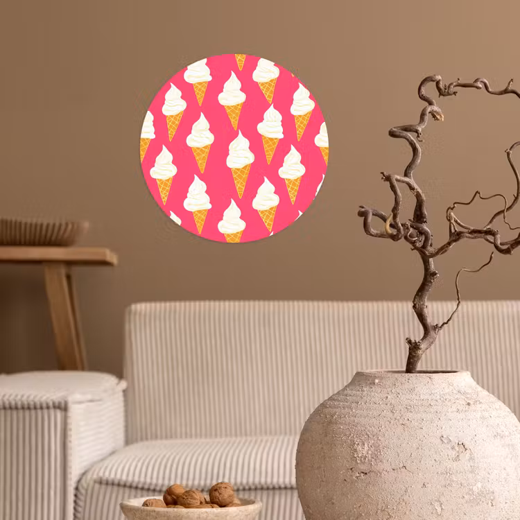 Behangcirkel - Softijs - Horentje - Roze — 2