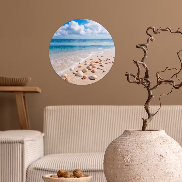 Behangcirkel - Schelpen - Strand - Natuur - Beige — 2