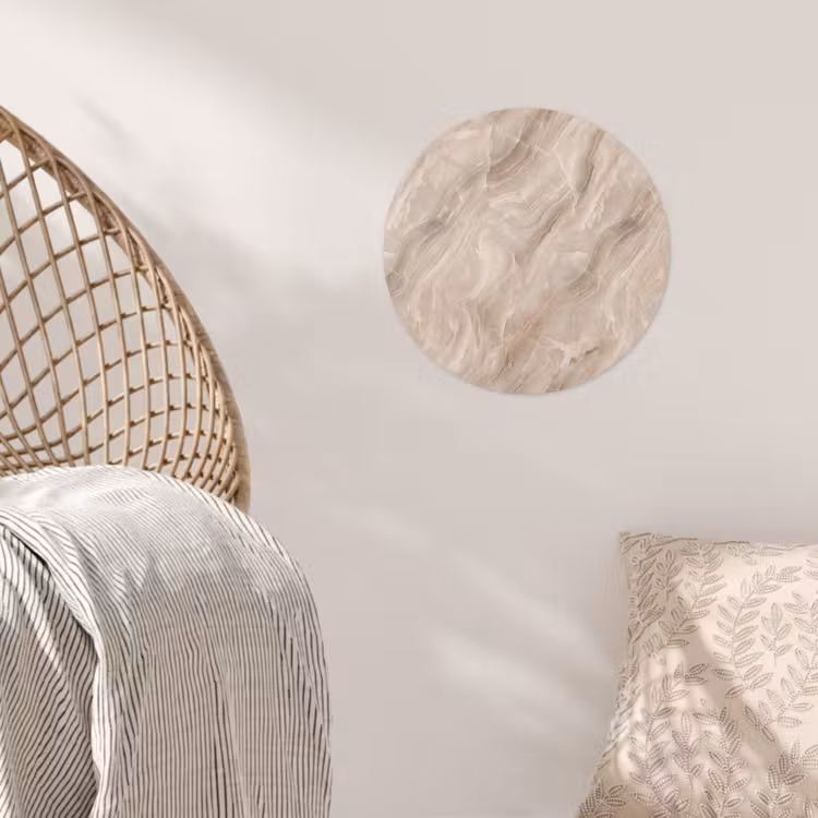 Behangcirkel - Steen - Golvend - Abstract - Beige — 5