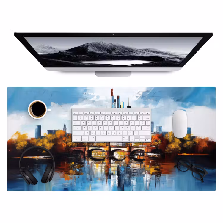 Bureau onderlegger - Bomen Frankfurt- Stad - Skyline - Brug — 3