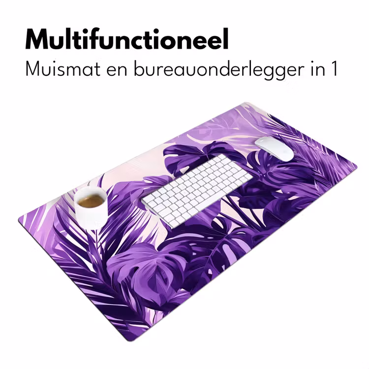 Bureau onderlegger - Bladeren - Paars - Tropisch - Abstract — 6