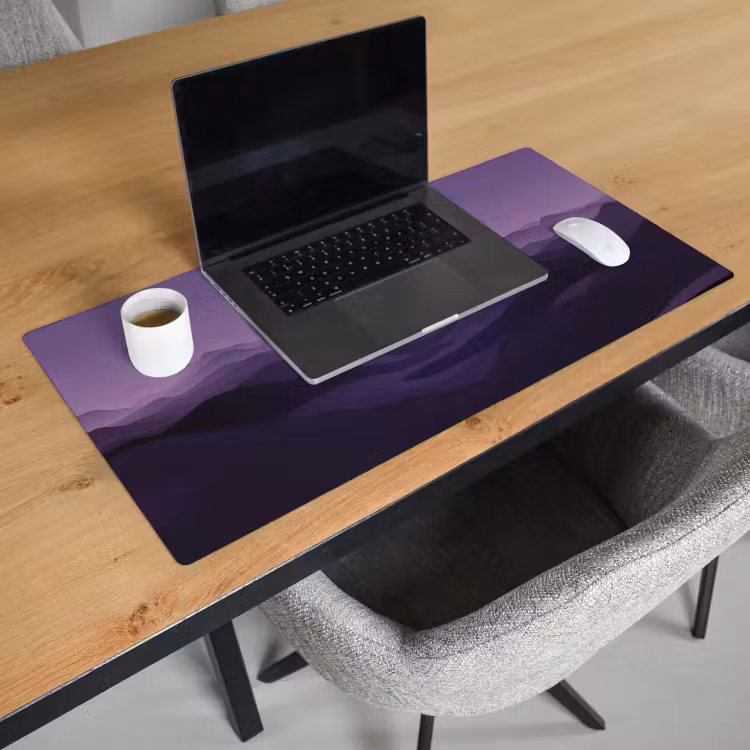 Bureau onderlegger - Heuvels - Paars - Mist - Zon — 2