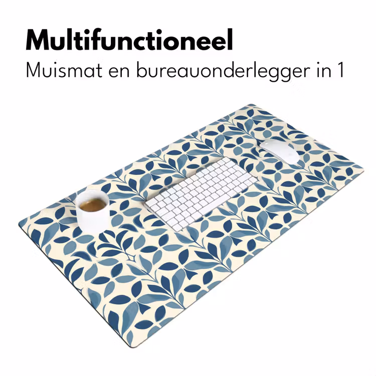 Bureau onderlegger - Flora - Modern - Blauw — 7