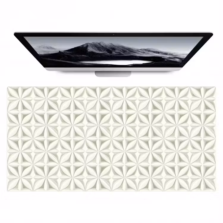 Bureau onderlegger - Abstract - Structuur - Grijs - Wit — 1
